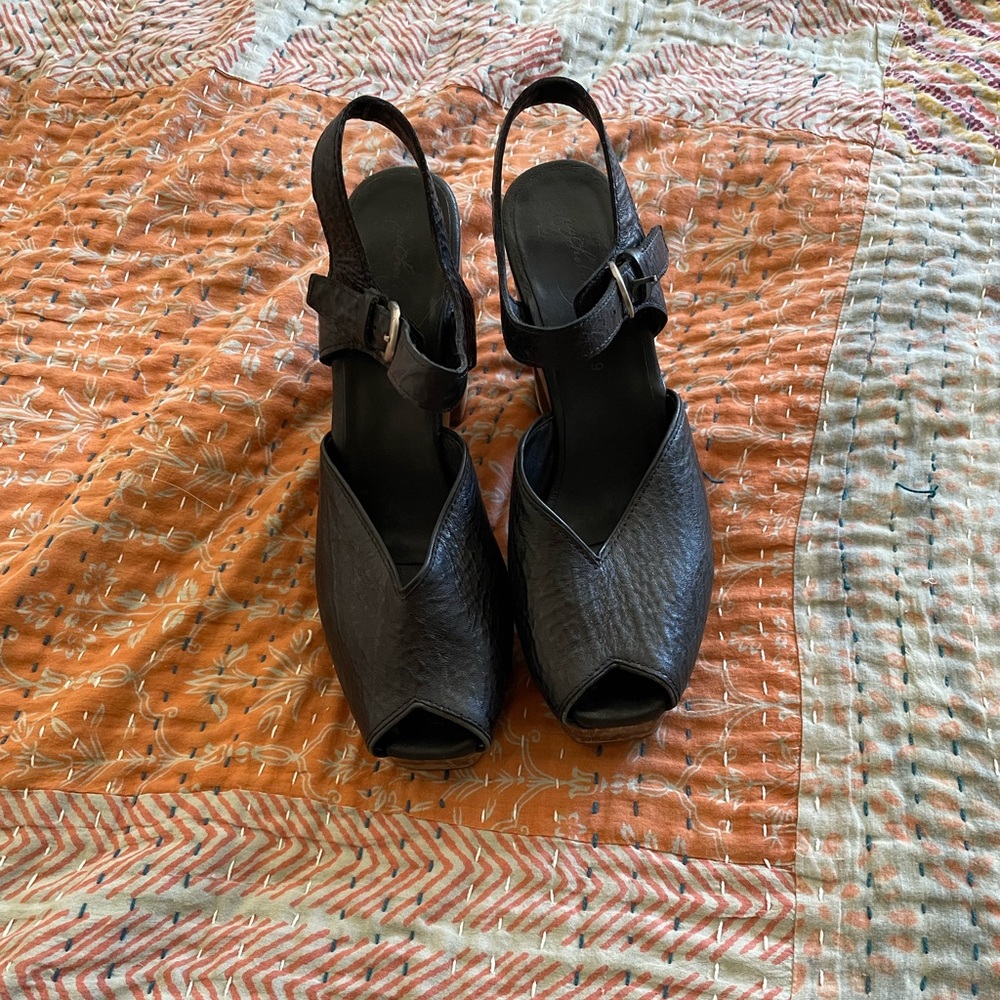 Rachel Comey peep toes clogs